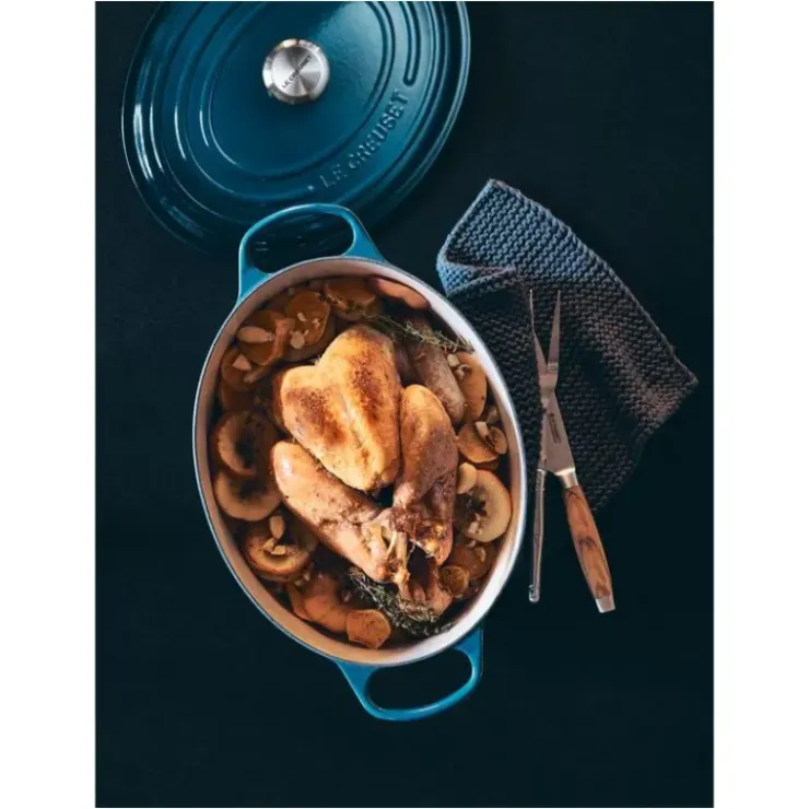 LE CREUSET Cocotte en fonte Ovale 31 cm Deep Teal Signature New