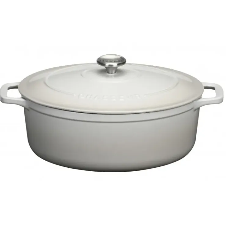CHASSEUR Cocotte en Fonte Ovale 33 cm Macadamia Online