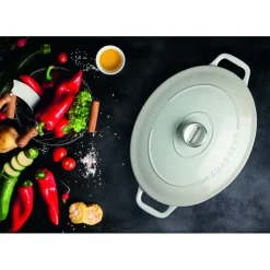 CHASSEUR Cocotte en Fonte Ovale 33 cm Macadamia Online