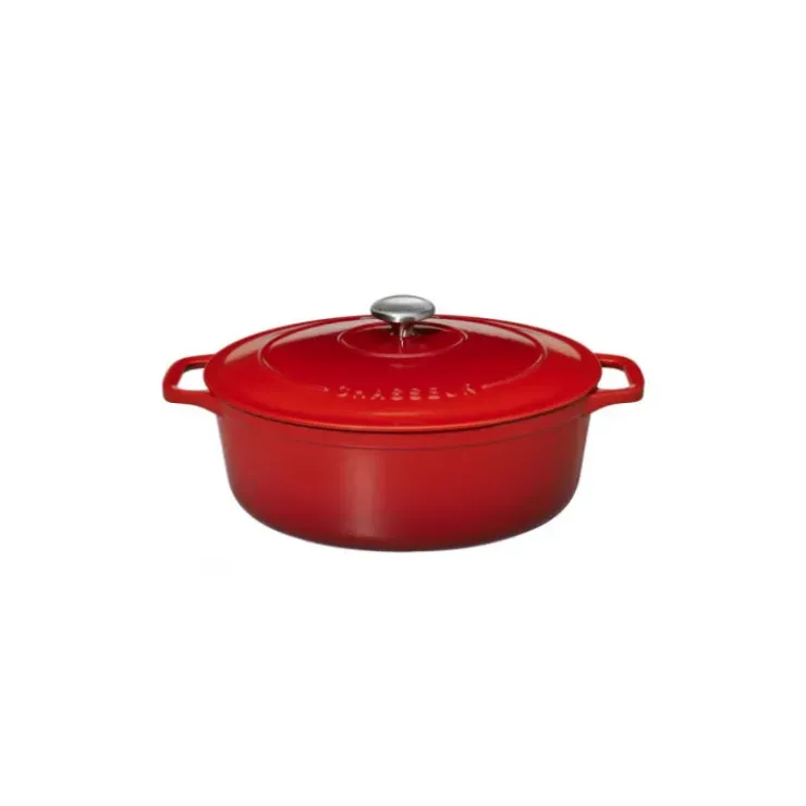 CHASSEUR Cocotte en Fonte Ovale 27 cm Rubis Hot
