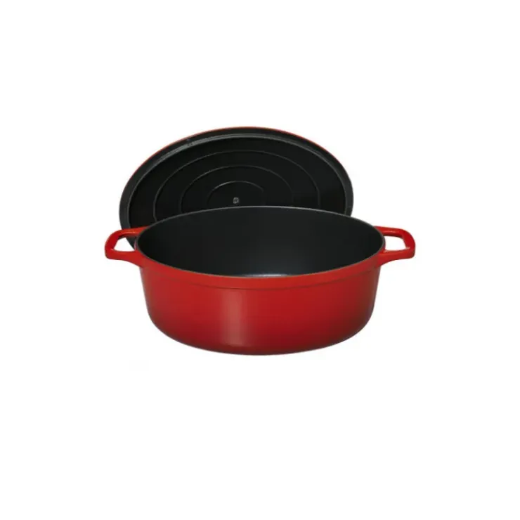 CHASSEUR Cocotte en Fonte Ovale 27 cm Rubis Hot