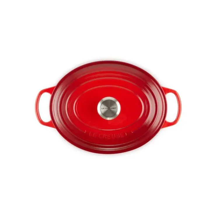 LE CREUSET Cocotte en Fonte Ovale 29 cm Cerise Signature New