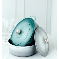 CHASSEUR Cocotte en Fonte Ovale 29 cm Quartz Outlet