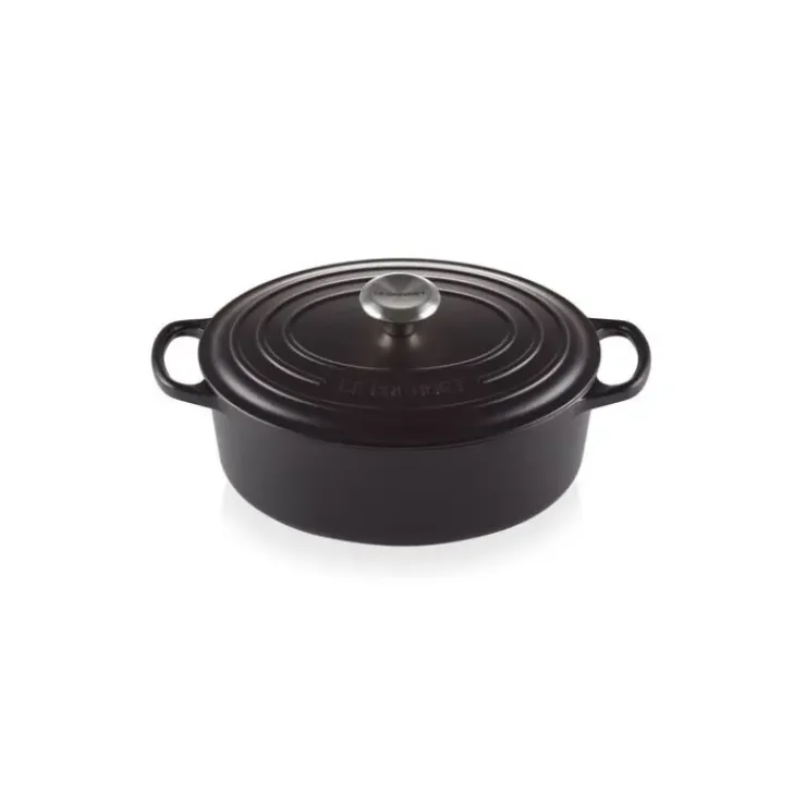 LE CREUSET Cocotte en fonte Ovale 35 cm Noir mat Signature Online
