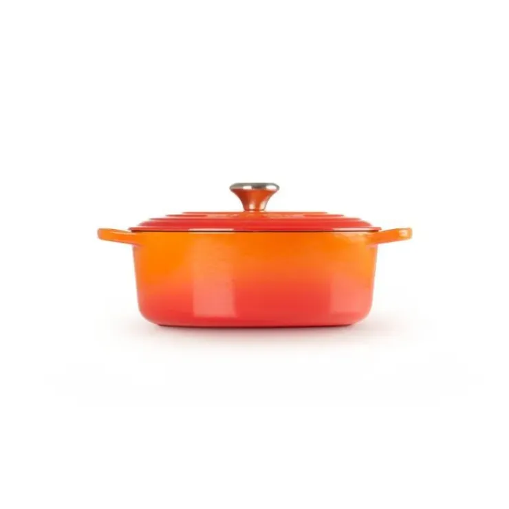 LE CREUSET Cocotte en Fonte Ovale 31 cm Volcanique Signature Hot