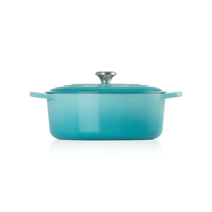 LE CREUSET Cocotte en fonte Ovale 31 cm Caraïbes Signature Clearance