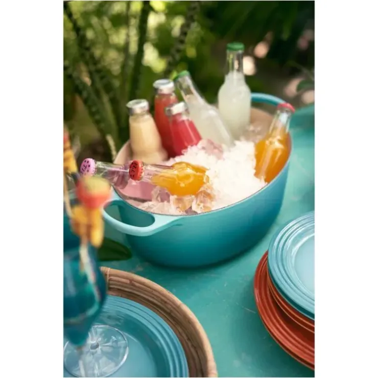 LE CREUSET Cocotte en fonte Ovale 31 cm Caraïbes Signature Clearance