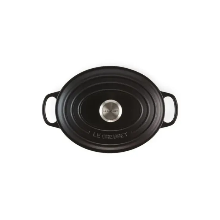 LE CREUSET Cocotte en fonte Ovale 40 cm Noir mat Signature Clearance