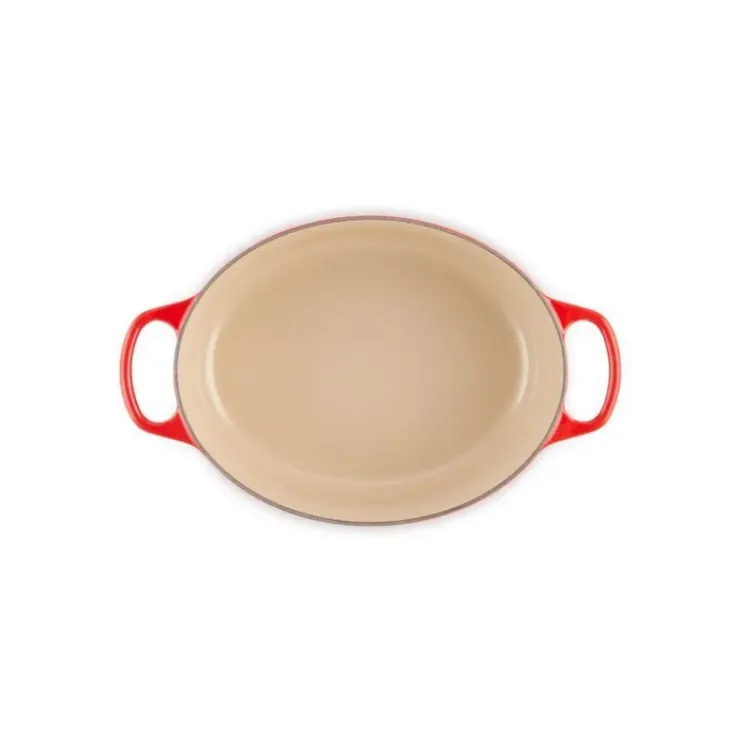 LE CREUSET Cocotte en Fonte Ovale 31 cm Cerise Signature Hot