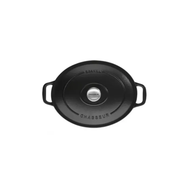 CHASSEUR Cocotte en Fonte Ovale 31 cm Noir Mat Best
