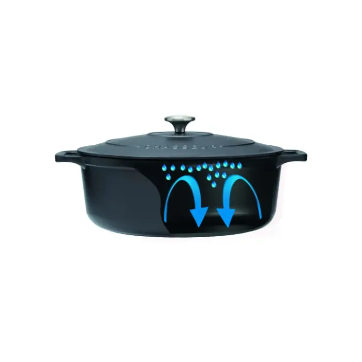 CHASSEUR Cocotte en Fonte Ovale 31 cm Noir Mat Best