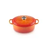 LE CREUSET Cocotte en fonte Ovale 40 cm Volcanique Signature Sale