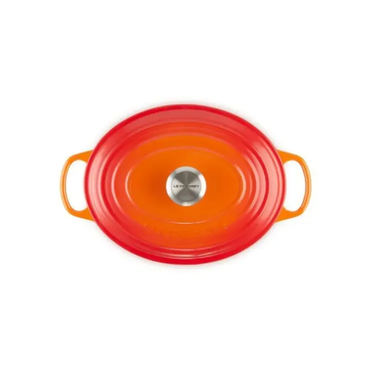 LE CREUSET Cocotte en fonte Ovale 40 cm Volcanique Signature Sale