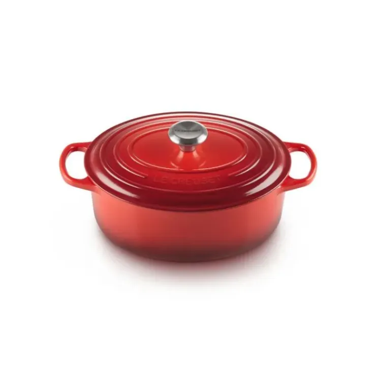 LE CREUSET Cocotte en Fonte Ovale 27 cm Cerise Signature Clearance