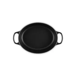 LE CREUSET Cocotte en fonte Ovale 27 cm Noir Mat Signature Clearance