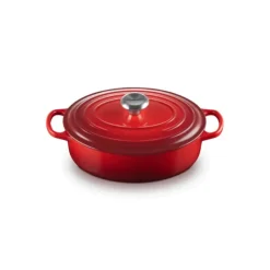 LE CREUSET Cocotte en Fonte Ovale Basse 27 cm Cerise Signature