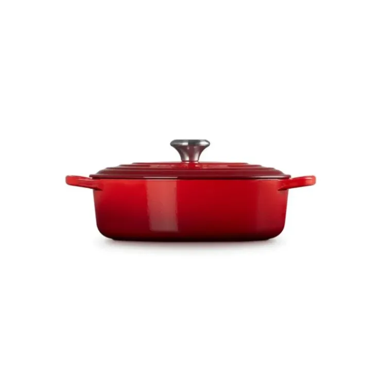 LE CREUSET Cocotte en Fonte Ovale Basse 27 cm Cerise Signature