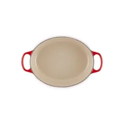 LE CREUSET Cocotte en Fonte Ovale Basse 27 cm Cerise Signature