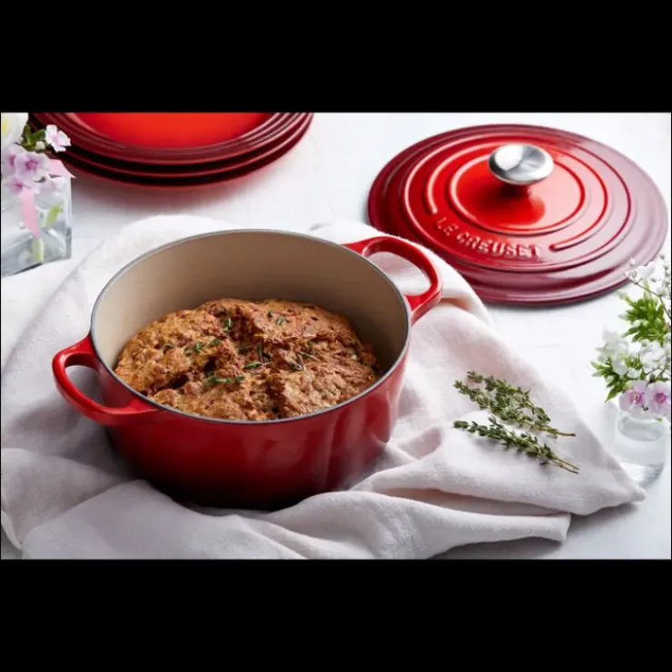 LE CREUSET Cocotte en Fonte Ronde 20 cm Cerise Signature Hot