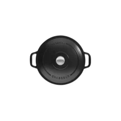 CHASSEUR Cocotte en Fonte Ronde 24 cm Noir Mat Outlet