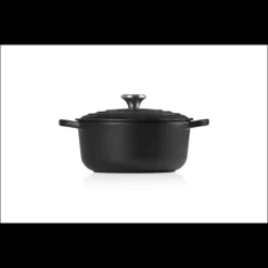 LE CREUSET Cocotte en fonte Ronde 20 cm Noir mat Signature Hot
