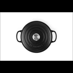 LE CREUSET Cocotte en fonte Ronde 20 cm Noir mat Signature Hot