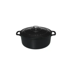 CHASSEUR Cocotte en Fonte Ronde 20 cm Noir Mat Outlet