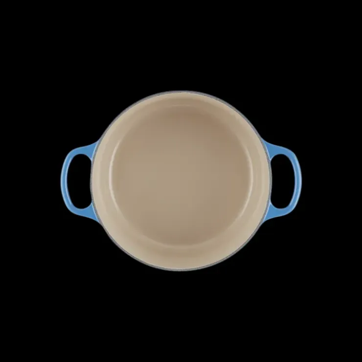 LE CREUSET Cocotte en Fonte Ronde 22 cm Signature Azur Online