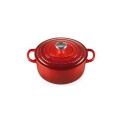 LE CREUSET Cocotte en fonte Ronde 22 cm Cerise Signature Clearance