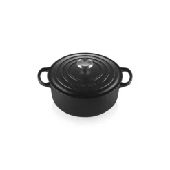 LE CREUSET Cocotte en Fonte Ronde 30 cm Noir mat Signature