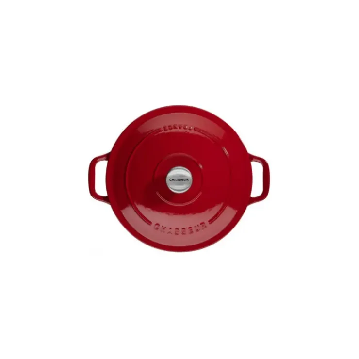 CHASSEUR Cocotte en Fonte Ronde 20 cm Rouge Sale