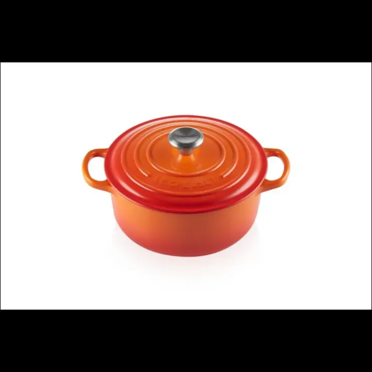 LE CREUSET Cocotte en Fonte Ronde 20 cm Volcanique Signature Online