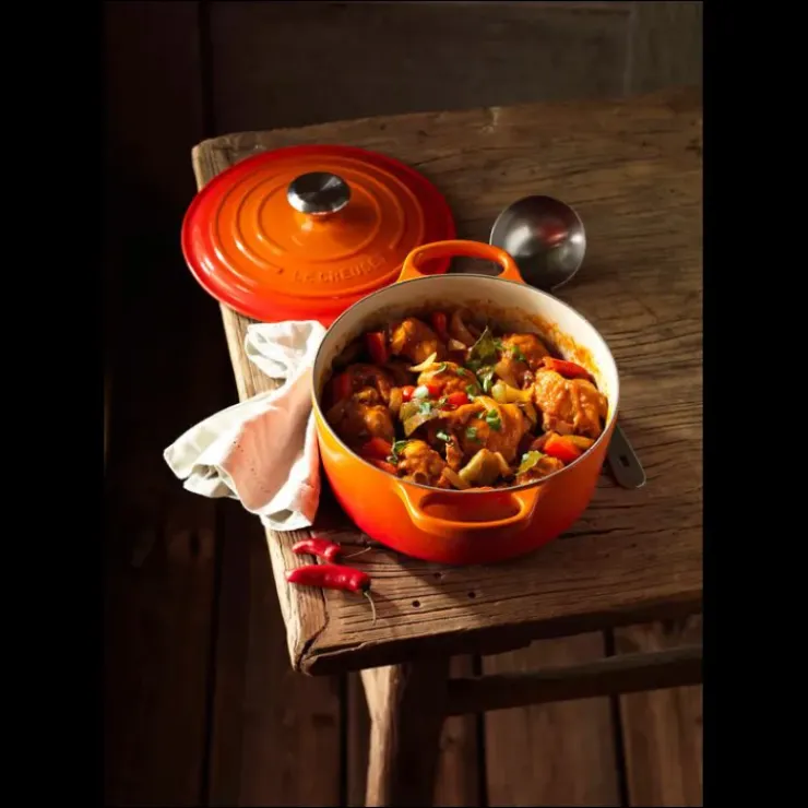 LE CREUSET Cocotte en Fonte Ronde 20 cm Volcanique Signature Online