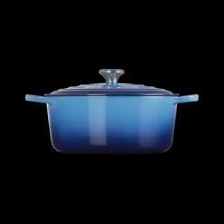 LE CREUSET Cocotte en Fonte Ronde 28 cm Signature Azur Sale