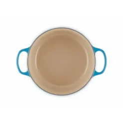 LE CREUSET Cocotte en fonte Ronde 24 cm Azur Signature New