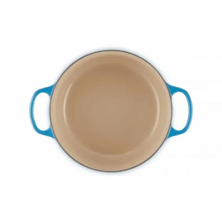 LE CREUSET Cocotte en fonte Ronde 24 cm Azur Signature New