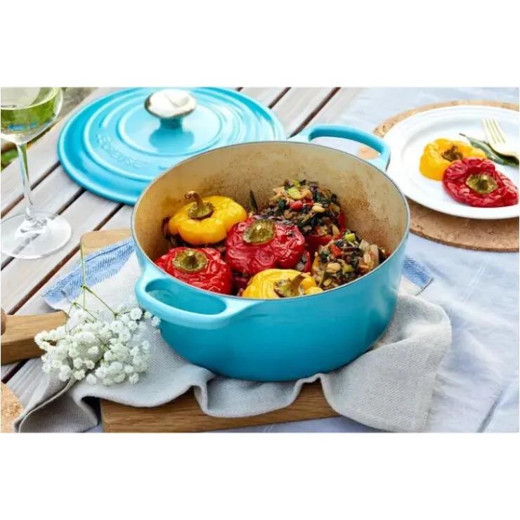 LE CREUSET Cocotte en fonte Ronde 24 cm Caraïbes Signature