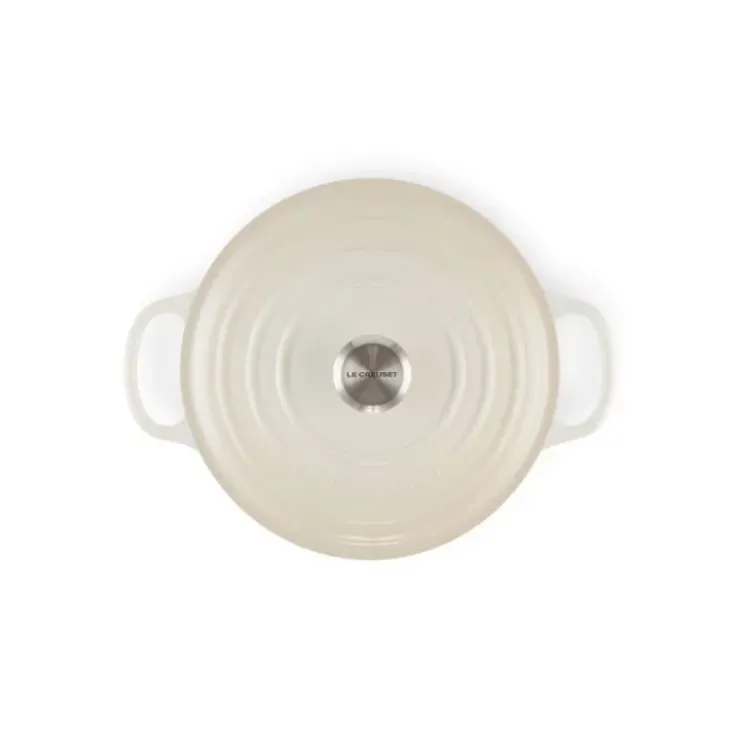 LE CREUSET Cocotte en fonte Ronde 24 cm Meringue Signature Best