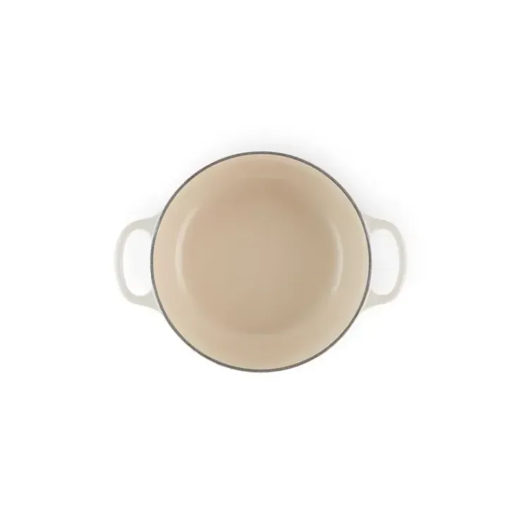 LE CREUSET Cocotte en fonte Ronde 24 cm Meringue Signature Best