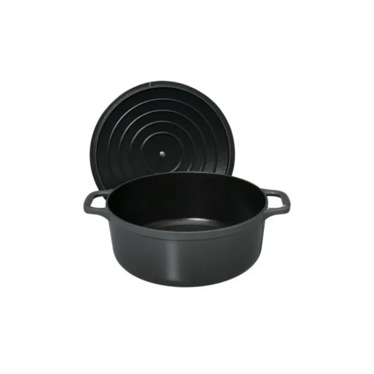 CHASSEUR Cocotte en Fonte Ronde 28 cm Caviar Hot