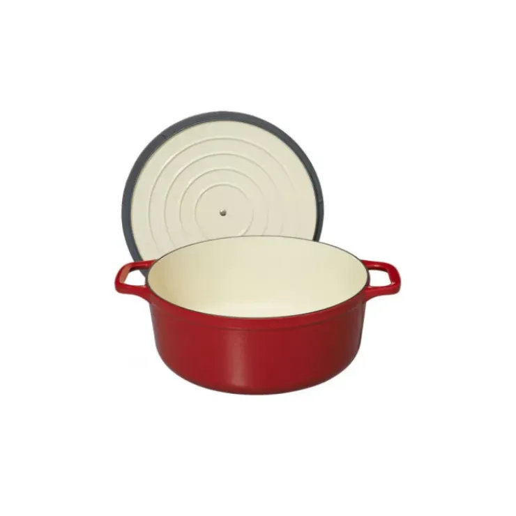 CHASSEUR Cocotte en Fonte Ronde 24 cm Rouge Clearance