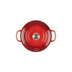 LE CREUSET Cocotte en Fonte Ronde 24 cm Cerise Signature Sale
