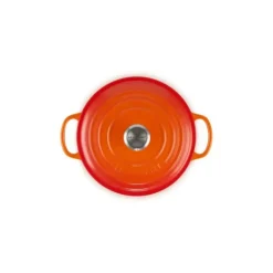 LE CREUSET Cocotte en fonte Ronde 24 cm Volcanique Signature Hot