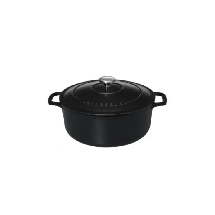 CHASSEUR Cocotte en Fonte Ronde 32 cm Noir Mat Sale