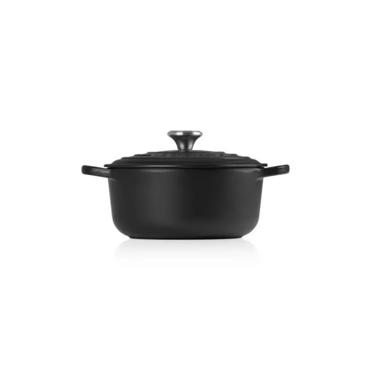 LE CREUSET Cocotte en Fonte Ronde 22 cm Noir mat Signature Clearance