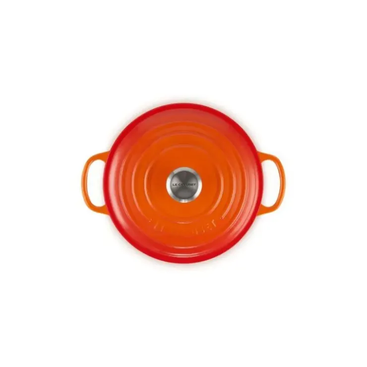 LE CREUSET Cocotte en Fonte Ronde 22 cm Volcanique Signature Sale