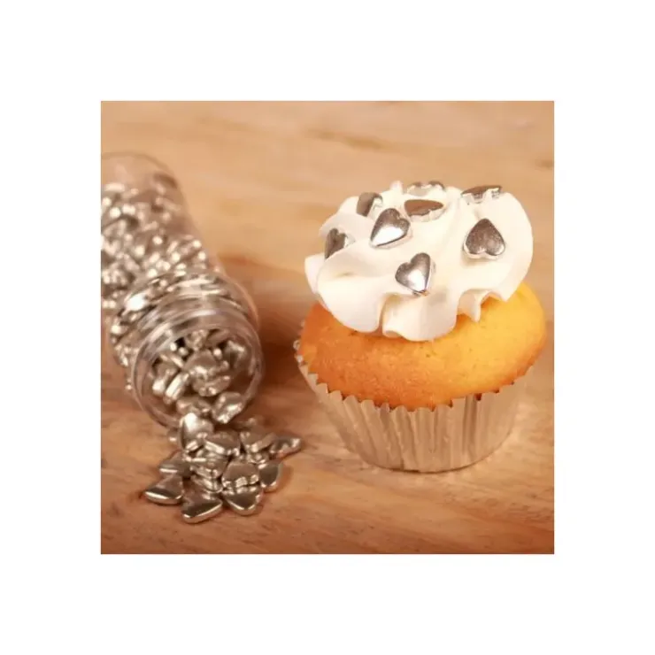 FUNCAKES Coeurs en sucre Argenté 80g Outlet