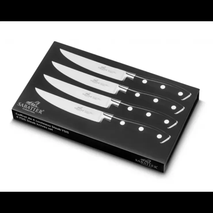 SABATIER Coffret 4 Couteaux à Steak 11,5 cm Ysis Hot