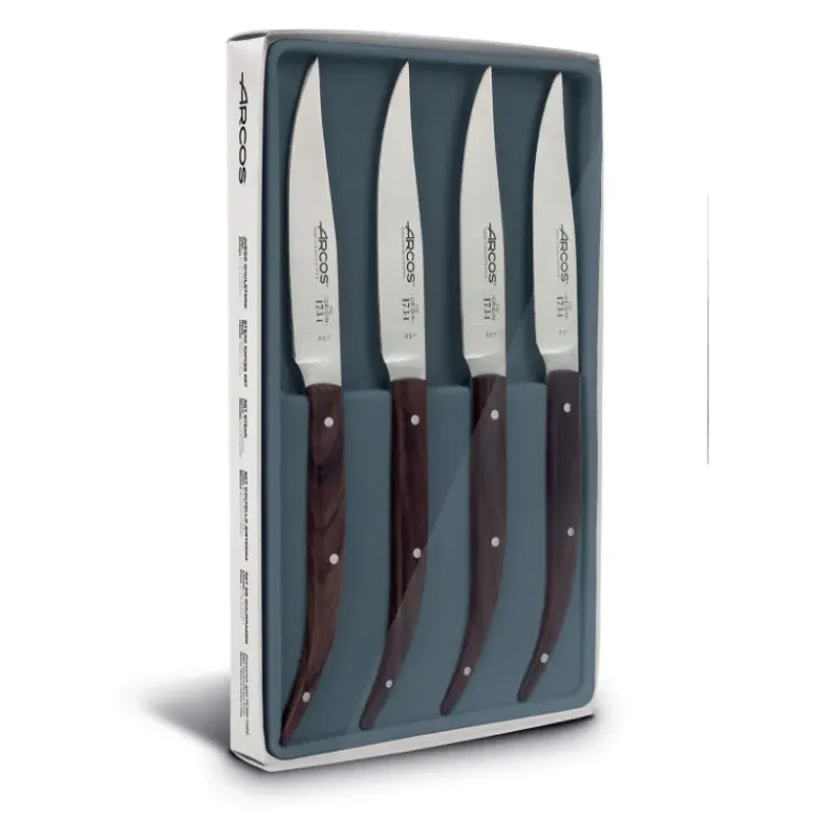 ARCOS Coffret 4 Couteaux à Steak 11 cm Lame Lisse Acier Inoxydable Outlet