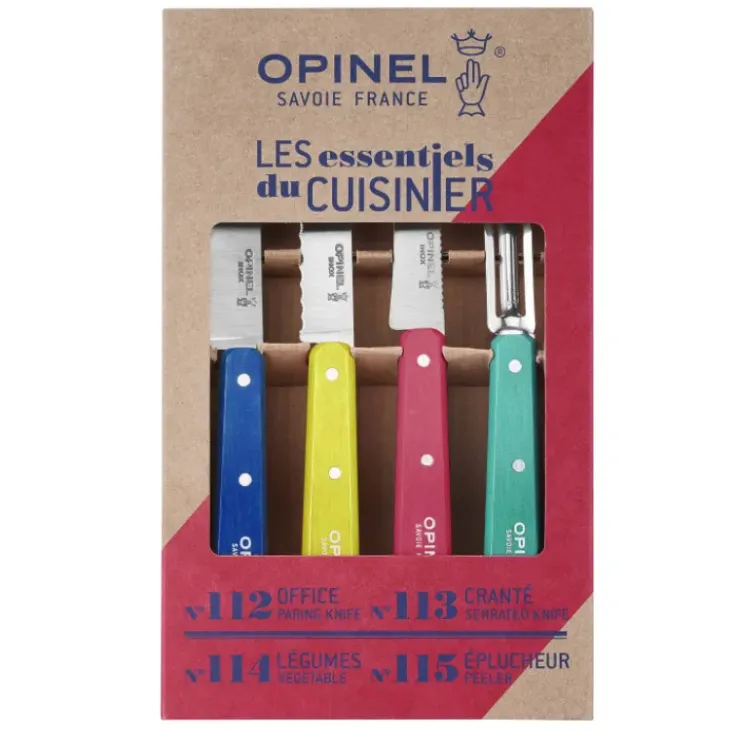 OPINEL Coffret 3 Couteaux de Cuisine et un Eplucheur Pop 80 Les Essentiels Outlet
